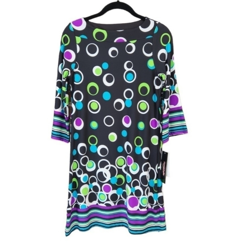 My Michelle Dress Girl's Size 16 Vibrant Multicolored Stretchy Dress
